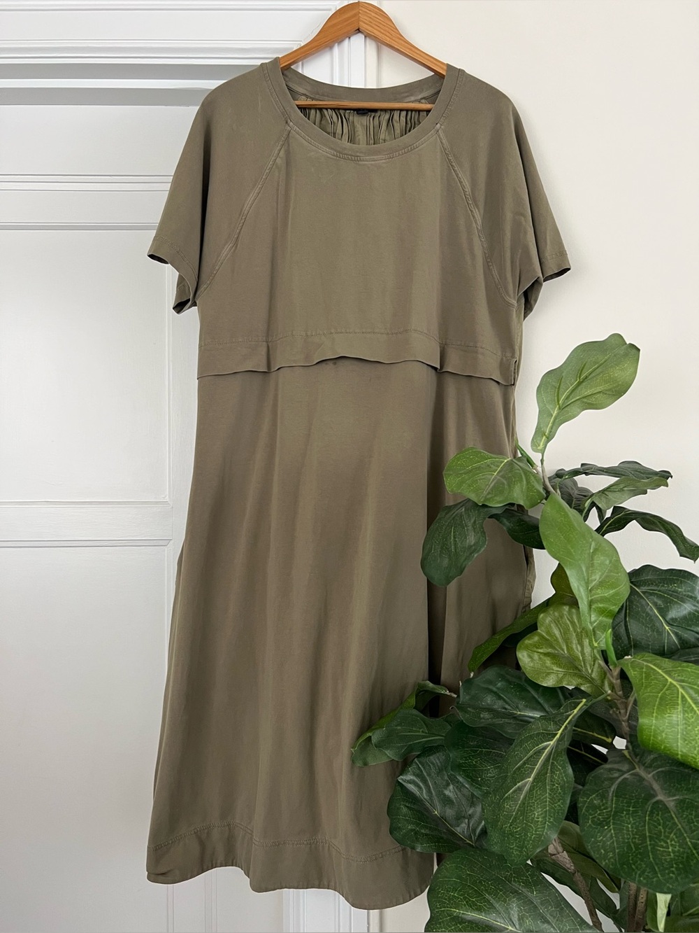 COS Navy Green Dress
